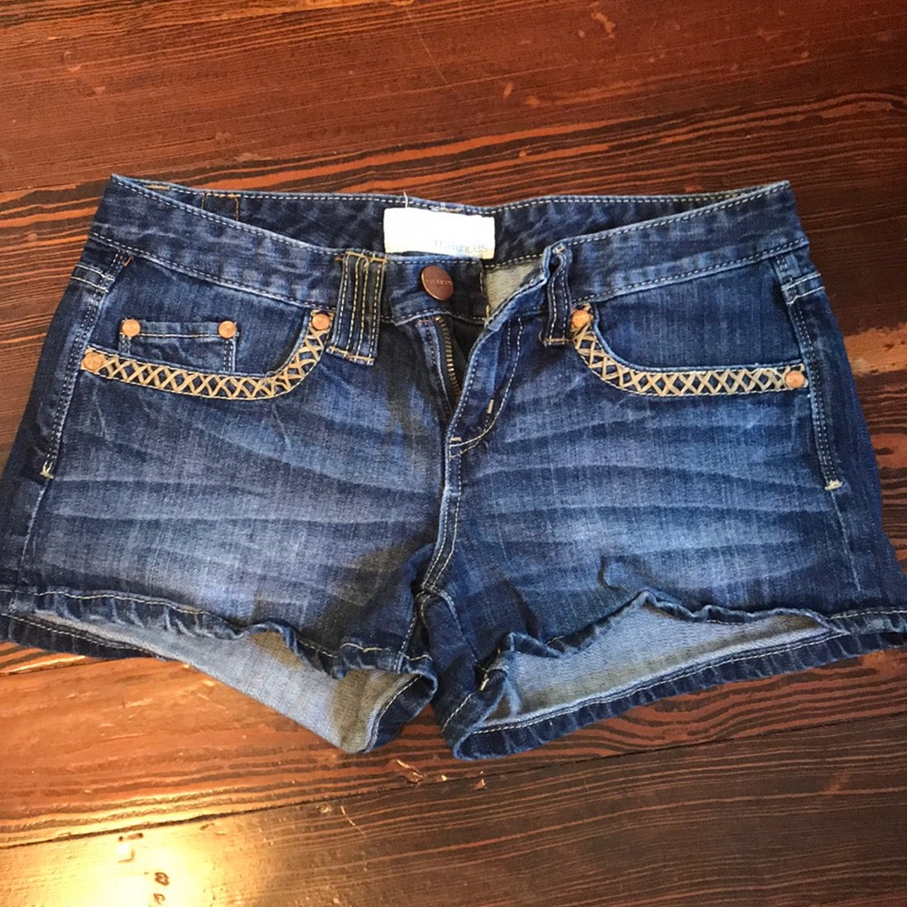 Maurices Dark Jean Shorts Hipster